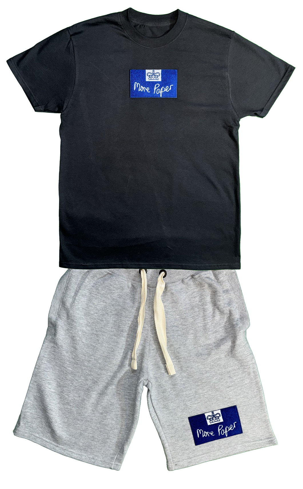 HMPaper T-Shirt and Shorts Set Black/Grey