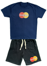 Load image into Gallery viewer, MasterPaper T-Shirt and Shorts Set Navy
