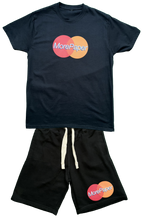 Load image into Gallery viewer, MasterPaper T-Shirt and Shorts Set Black
