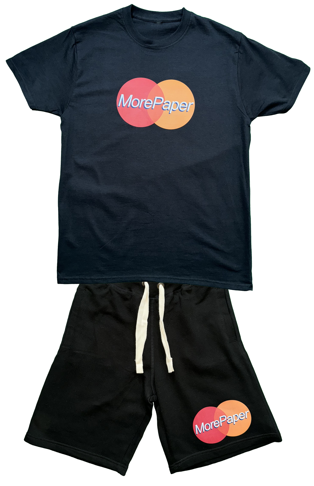 MasterPaper T-Shirt and Shorts Set Black