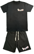 Load image into Gallery viewer, PaperBurger T-Shirt and Shorts Set Black
