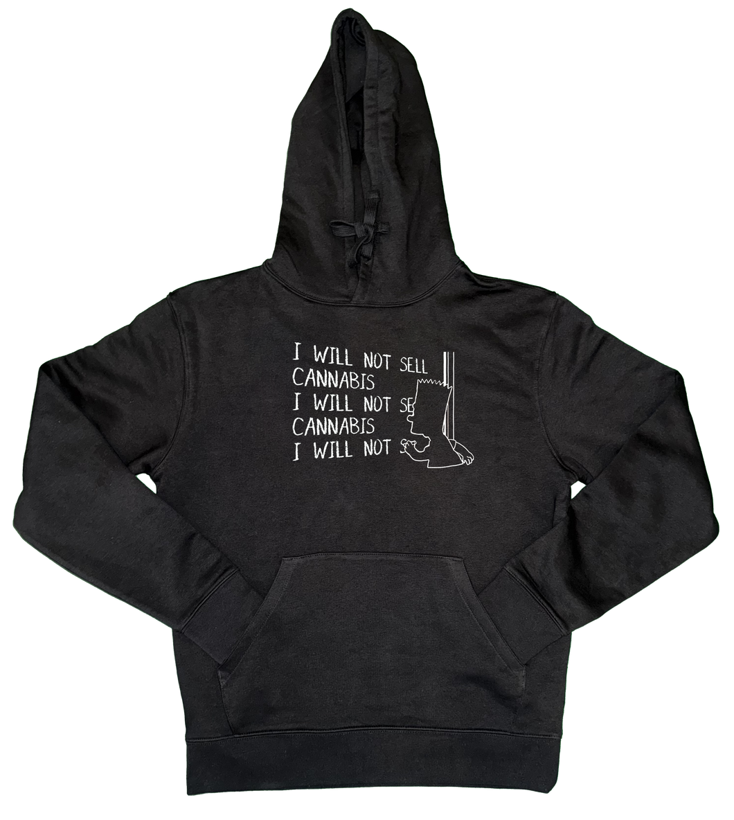 IWNS Cannabis Hoodie Black