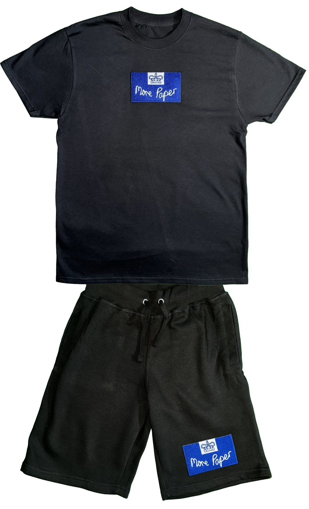 HMPaper T-Shirt and Shorts Set Black