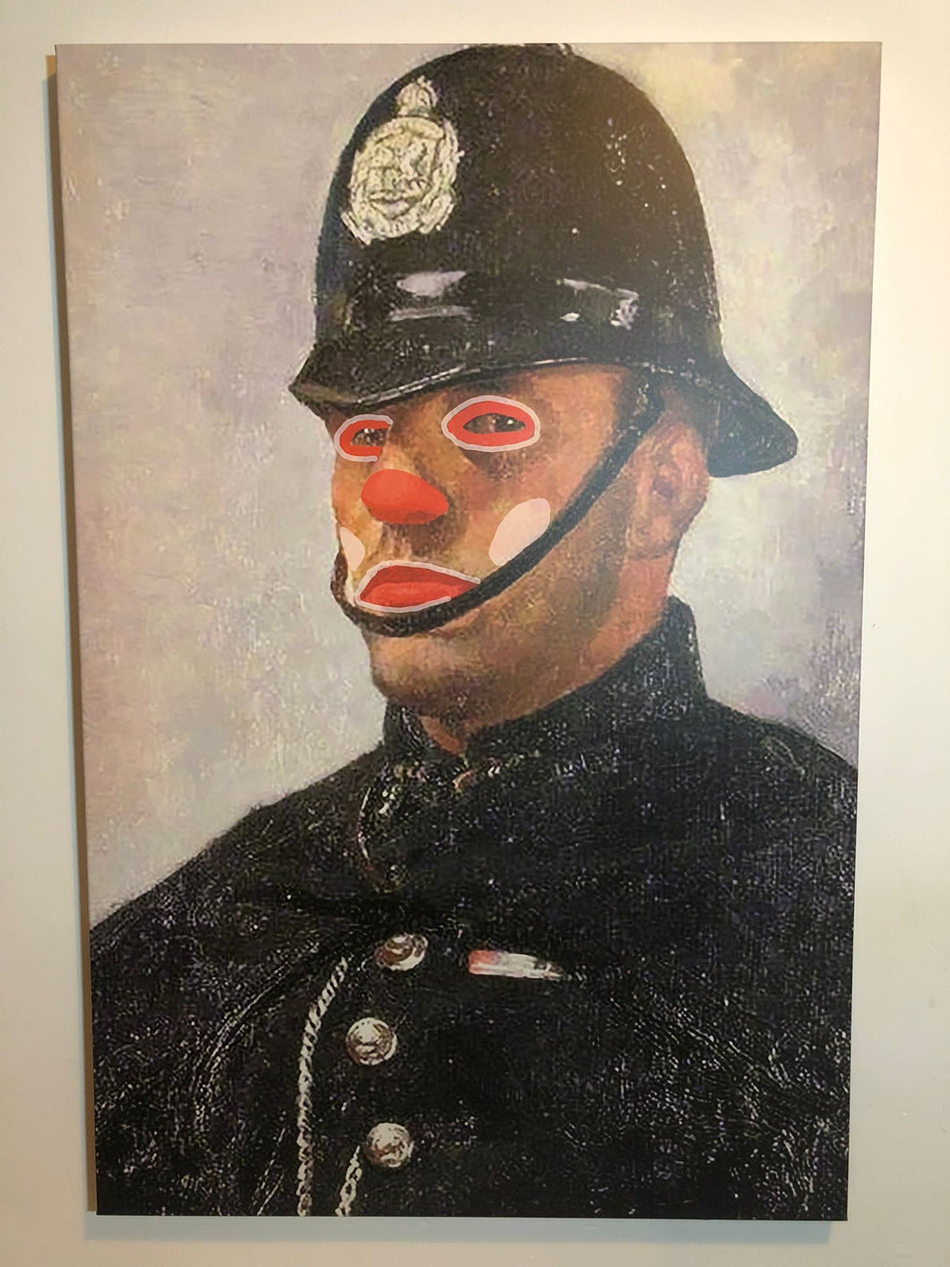 Policeman Clown Canvas